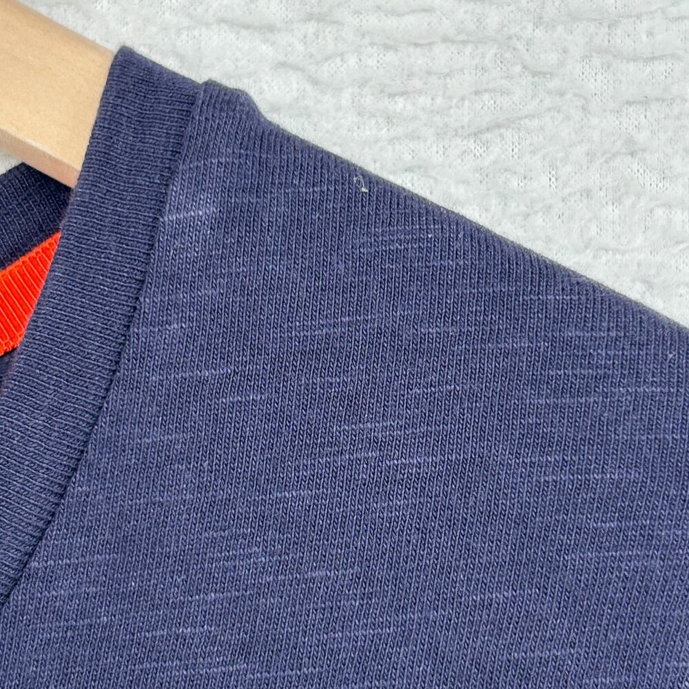 BODEN Dress 8R Emily Slub Jersey T-Shirt Shift Ruffle Short Sleeve Cotton Blue - Picture 9 of 14